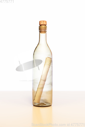 Image of typical message in a bottle