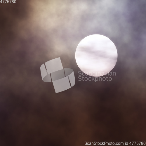 Image of pale moon clouds background 