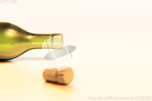 Image of bottle open on white background