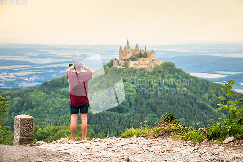 Image of tourist photographs Castle Hohenzollern