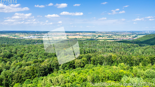 Image of panoramic aerial view to Sindelfingen Germany