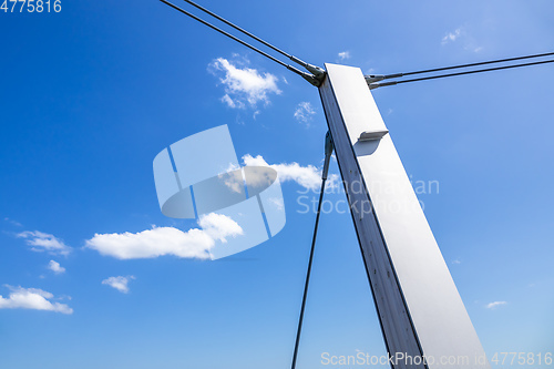 Image of a pole in front of a blue sky