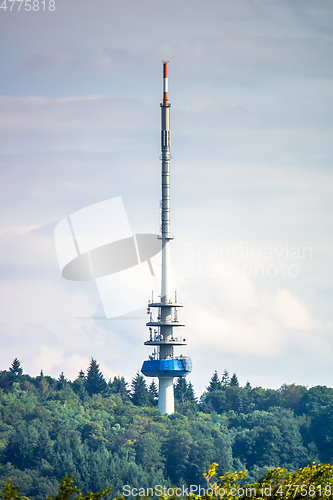 Image of radio broadcast tower in the black forest area Kaiserstuhl Germa