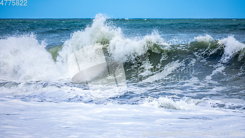 Image of stormy ocean scenery background