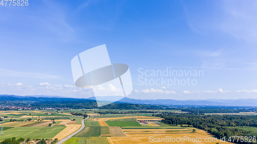 Image of aerial view of Kaiserstuhl area south Germany