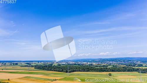 Image of aerial view of Kaiserstuhl area south Germany