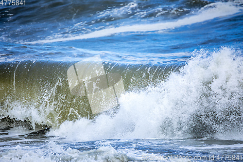 Image of stormy ocean scenery background