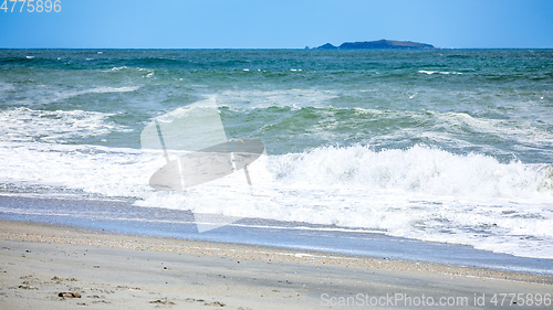 Image of stormy ocean scenery background