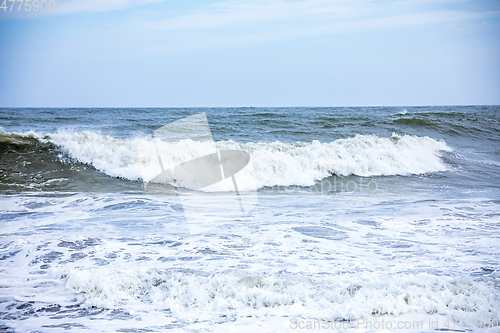 Image of stormy ocean scenery background