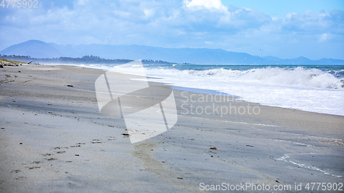 Image of stormy ocean scenery background