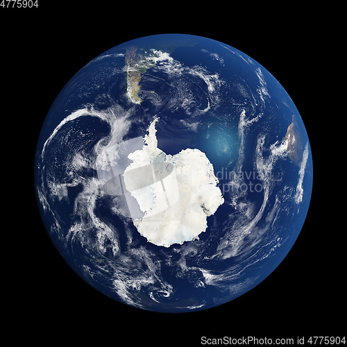 Image of Earth South Pole done with NASA textures