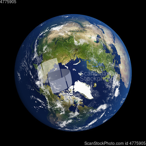Image of Earth North Pole done with NASA textures
