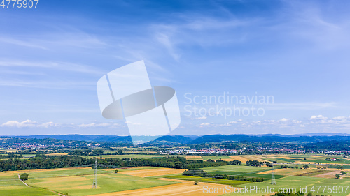 Image of aerial view of Kaiserstuhl area south Germany