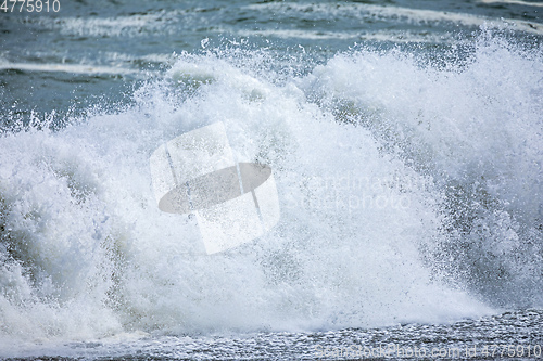 Image of stormy ocean scenery background