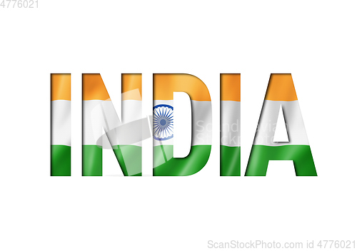 Image of indian flag text font