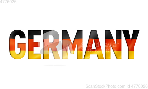 Image of german flag text font