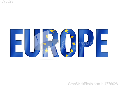 Image of European union flag text font