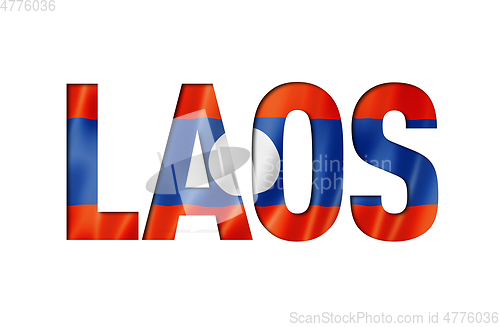 Image of laos flag text font