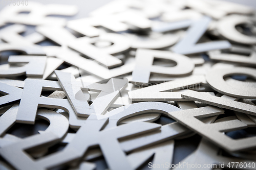 Image of Mixed letters pile closeup photo