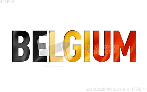 Image of belgian flag text font