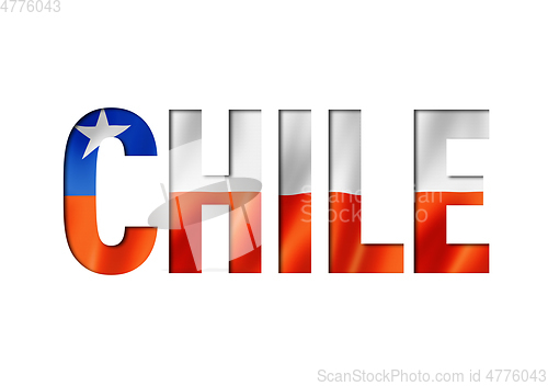 Image of chilean flag text font