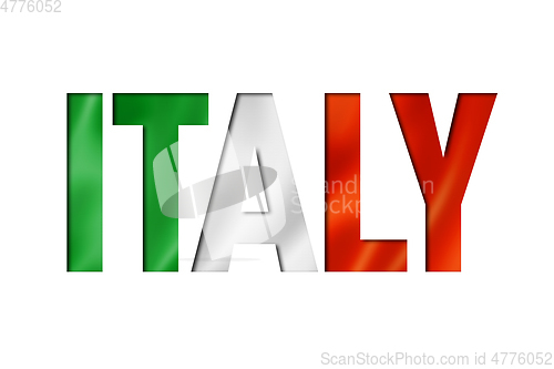 Image of italian flag text font