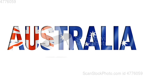 Image of australian flag text font