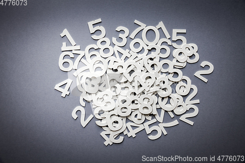Image of Mathematics background made with solid numbers