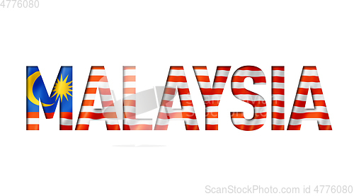 Image of malaysian flag text font