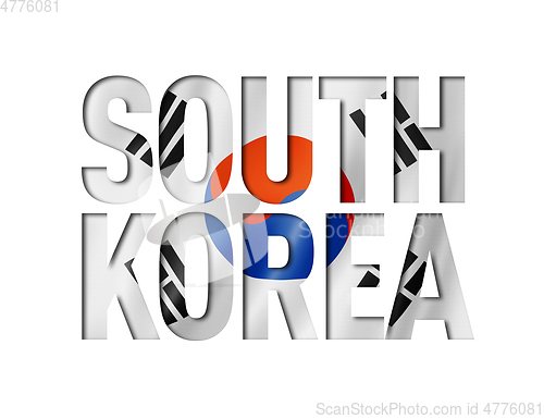 Image of south korea flag text font