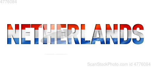 Image of netherlands flag text font