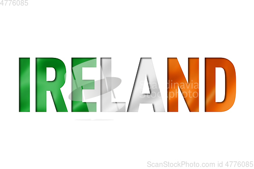 Image of Irish flag text font