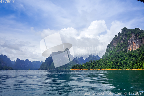 Image of Cheow Lan Lake cliffs, Khao Sok National Park, Thailand