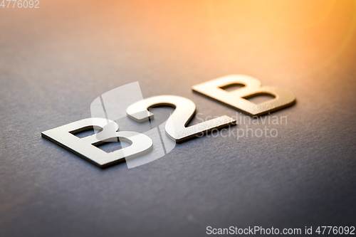 Image of Word B2B written with white solid letters