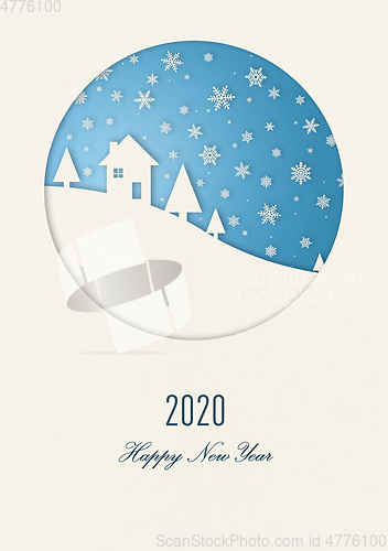 Image of Happy new year 2020 winter card