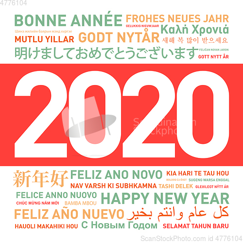 Image of Happy new year card from the world