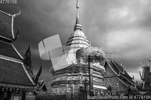 Image of Wat Doi Suthep golden stupa, Chiang Mai, Thailand