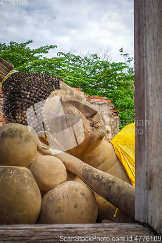 Image of Reclining Buddha, Wat Phutthaisawan temple, Ayutthaya, Thailand