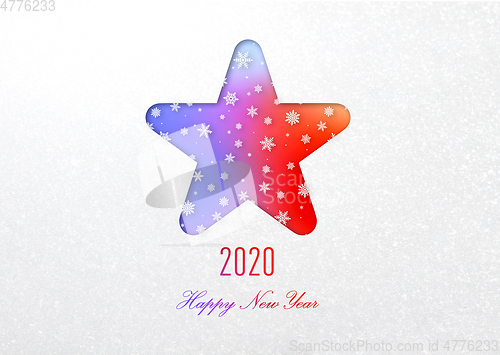 Image of Happy new year 2020 rainbow card