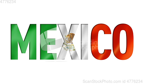 Image of mexican flag text font