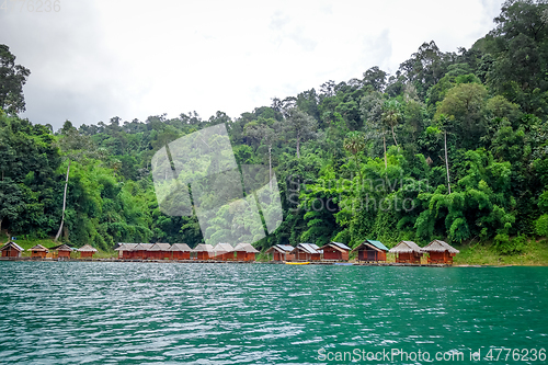 Image of Floating village in Cheow Lan Lake, Khao Sok, Thailand