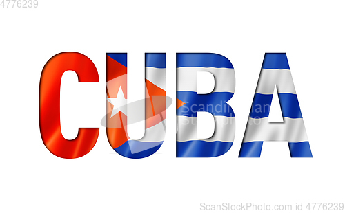 Image of cuban flag text font