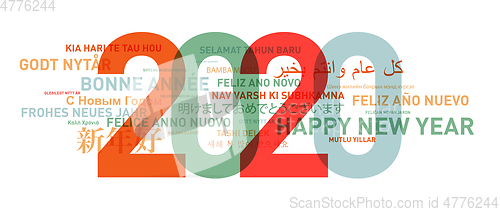 Image of Happy new year card from the world