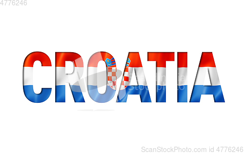 Image of croatian flag text font 