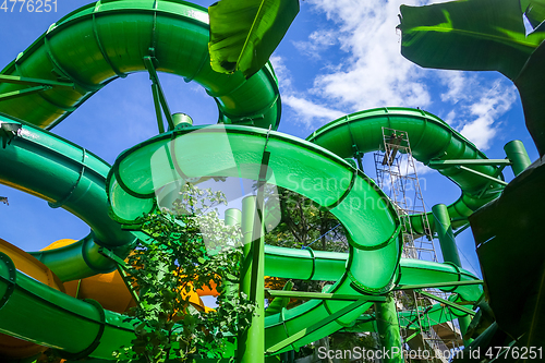 Image of Water slides in aquapark