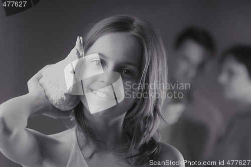 Image of A daughter with a shell