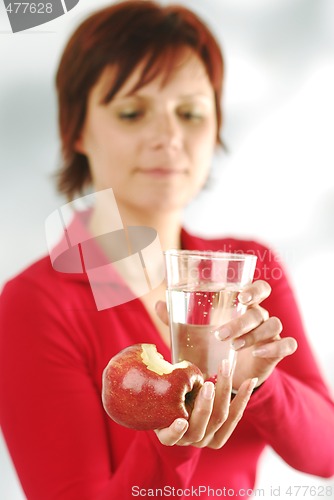 Image of A woman with an apple