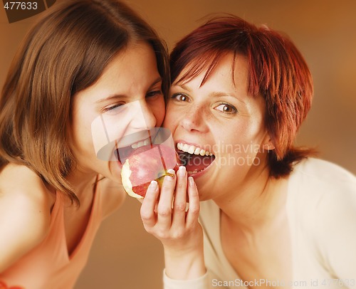 Image of A mother with her daughter