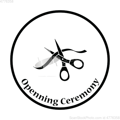 Image of Ceremony ribbon cut icon