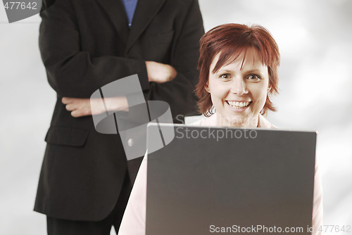 Image of A woman with a notebook